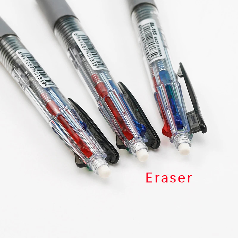 Kawaii 5 vienā daudzkrāsu lodīšu pildspalvas ar uzpildāmiem zīmuļu pievadiem komplekts 4 krāsu lodīšu pildspalvas un mehāniskā daudzfunkciju pildspalva