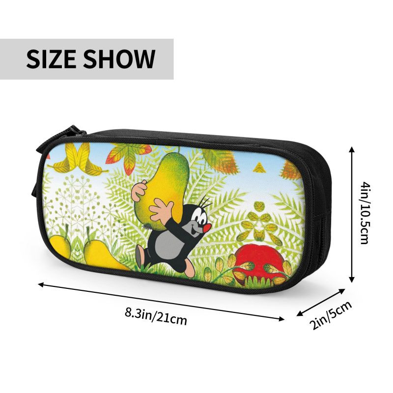 Kawaii slatke crtane Mole pernice za dječake Djevojčice po mjeri Krtek Little Maulwurf Torba za olovke velikog kapaciteta Školski pribor