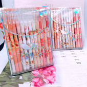 6Pcs/set 0,5 mm breskve Izbrisiva olovka Periva ručka Plava tinta Gel olovke za pisanje za Školski uredski pribor Studentski pribor