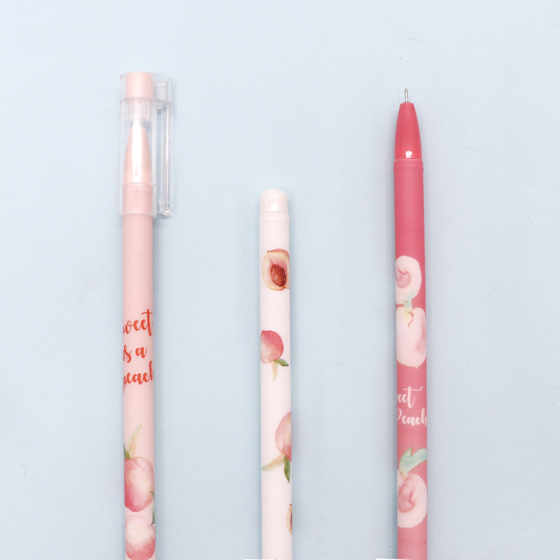 6Pcs/set 0,5 mm breskve Izbrisiva olovka Periva ručka Plava tinta Gel olovke za pisanje za Školski uredski pribor Studentski pribor