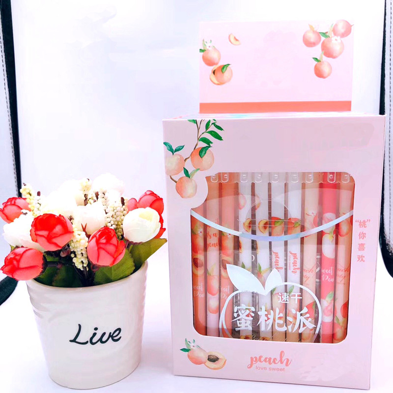 6Pcs/set 0,5 mm breskve Izbrisiva olovka Periva ručka Plava tinta Gel olovke za pisanje za Školski uredski pribor Studentski pribor