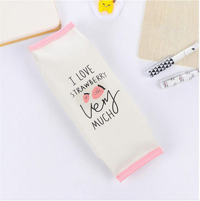 Kreativna školska pernica od nara, jagoda, slatka torbica za olovke od pu kože, torbica za pisarice, uredski školski pribor Zakka