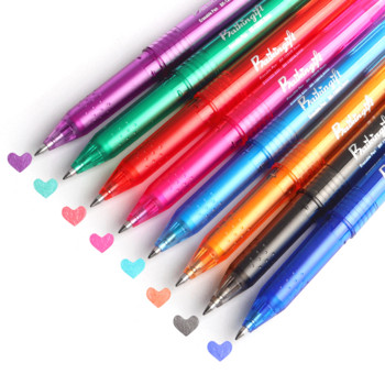 kawaii Erasable Pen Подходящи пълнители Цветни 8 цветни инструменти за креативно рисуване Сладки комплекти гел химикалки Училищни канцеларски материали