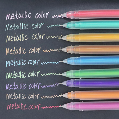 9Pcs/Set Svjetlucava olovka s promjenjivom bojom Flash marker Gel olovke za crtanje Spomenar Album Dnevnik DIY Kawaii Školski pribor