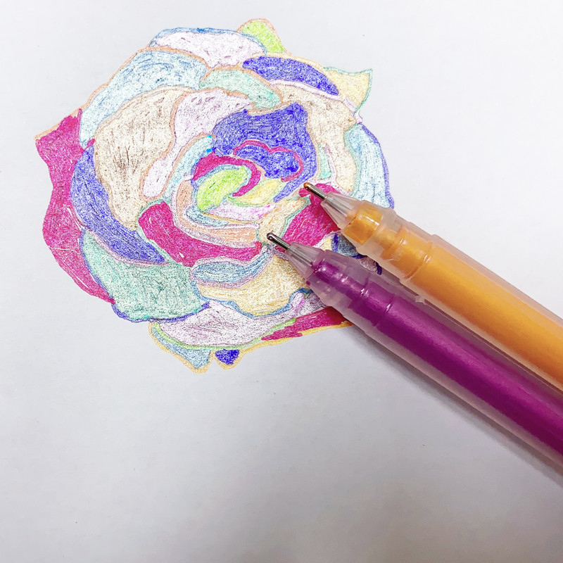 9Pcs/Set Svjetlucava olovka s promjenjivom bojom Flash marker Gel olovke za crtanje Spomenar Album Dnevnik DIY Kawaii Školski pribor