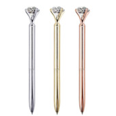 Pix de cristal cu diamante de carate mari, pixuri cu bile cu bijuterie drăguță, stilou cu bilă din metal, stilou magic Kawaii, rechizite de birou pentru școală de modă