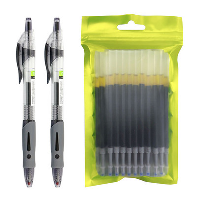 32 db/tétel visszahúzható zselés toll utántöltő készlet 0,5 mm-es fekete/kék/piros zselés tintahelyettesítő nyomótoll iskolai irodai írószerekhez