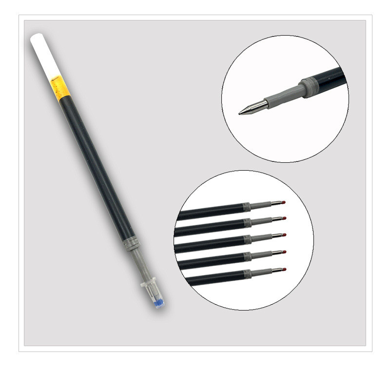 32 db/tétel visszahúzható zselés toll utántöltő készlet 0,5 mm-es fekete/kék/piros zselés tintahelyettesítő nyomótoll iskolai irodai írószerekhez