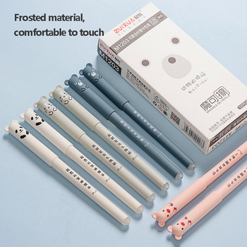 4-12 PCS Kawaii Erasable Pens Set Back To School Supplies 0.38 mm Гел химикалка за писане Офис аксесоари Сладки корейски канцеларски материали