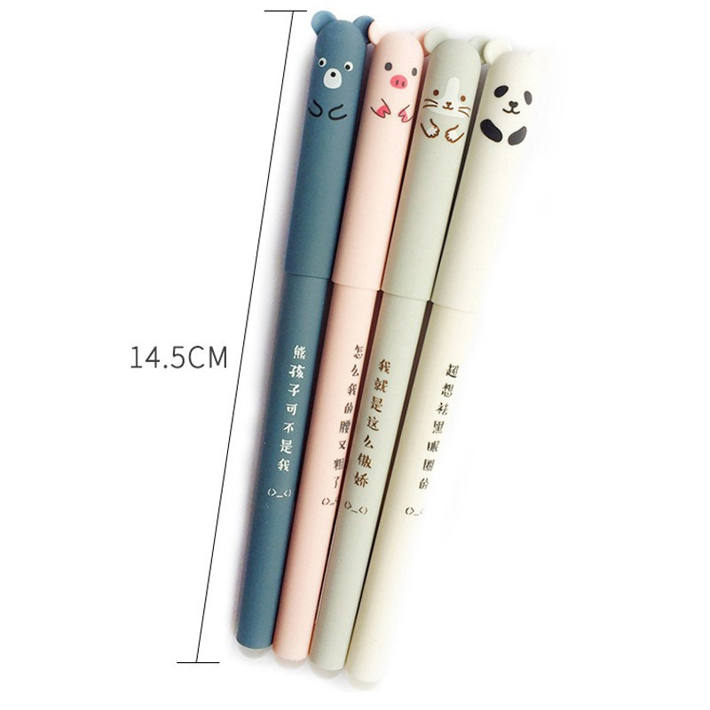 Set de 4-12 pixuri de ștergere Kawaii Rechizite pentru întoarcere la școală Pix cu gel de 0,38 mm pentru scris Accesorii de birou Papetarie coreeană drăguță