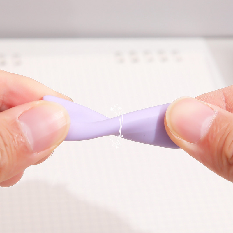 Set de pixuri cu gel la atingere moale 3/5 buc. Prindere din silicon Scriere durabilă 0,5 mm Cilindră neagră Cerneală de birou Școală F7319