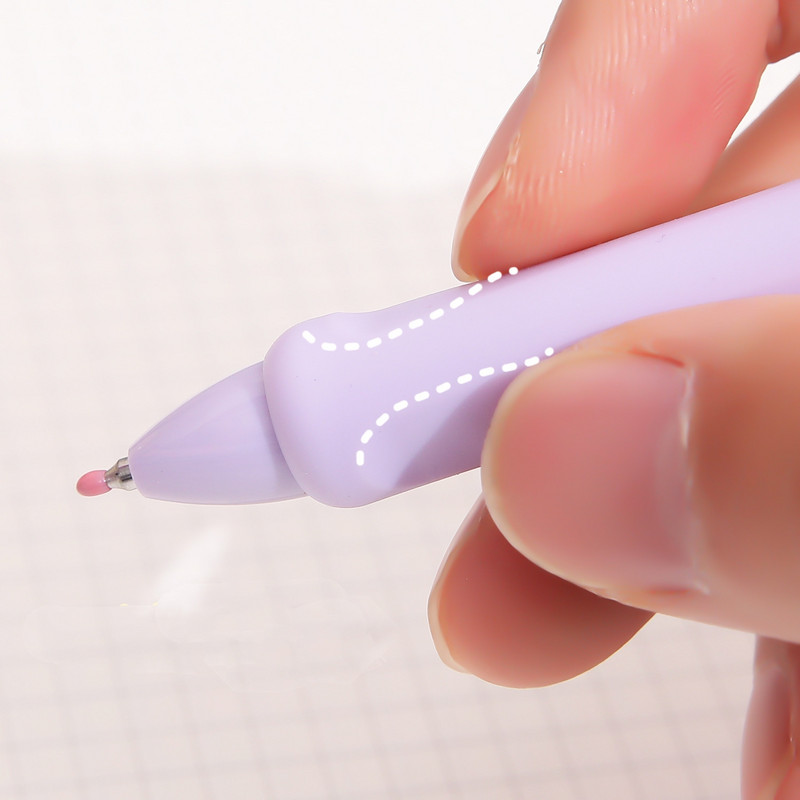 Set de pixuri cu gel la atingere moale 3/5 buc. Prindere din silicon Scriere durabilă 0,5 mm Cilindră neagră Cerneală de birou Școală F7319