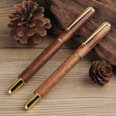 Luksuzna retro kemijska kemijska olovka od sekvoje 0,5 mm s crnom tintom i dijamantima Poslovna olovka s potpisom Školski uredski pribor za pisanje