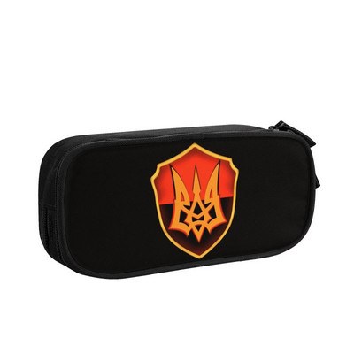 Tocuri de creioane cu steagul ucrainean coreean pentru băieți, stema personalizată a ucrainei, cutie de pix de capacitate mare, accesorii școlare