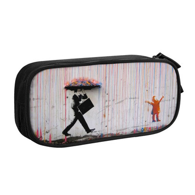 Προσαρμοσμένη μολυβοθήκη Banksy's Balloon Girl Kawaii Boy Girl μεγάλης χωρητικότητας Σχολική τσάντα μολυβιών Banksy World Peace