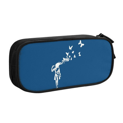 Προσαρμοσμένη μολυβοθήκη Banksy's Balloon Girl Kawaii Boy Girl μεγάλης χωρητικότητας Σχολική τσάντα μολυβιών Banksy World Peace