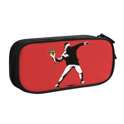 Προσαρμοσμένη μολυβοθήκη Banksy's Balloon Girl Kawaii Boy Girl μεγάλης χωρητικότητας Σχολική τσάντα μολυβιών Banksy World Peace