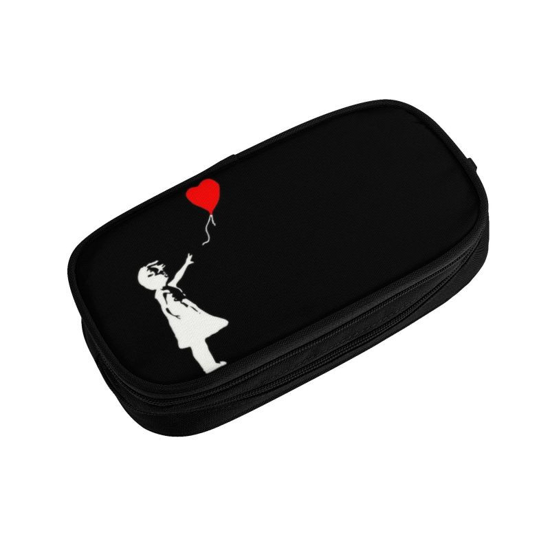 Προσαρμοσμένη μολυβοθήκη Banksy's Balloon Girl Kawaii Boy Girl μεγάλης χωρητικότητας Σχολική τσάντα μολυβιών Banksy World Peace