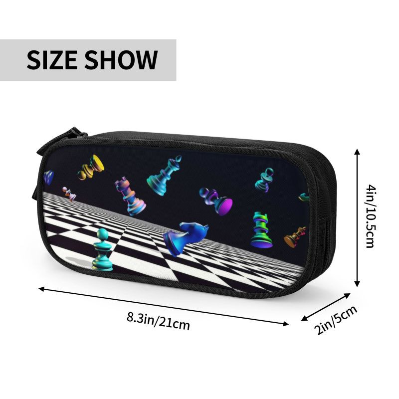 Pielāgoti šaha fantāzijas jauki penāļi zēniem Gilrs liela ietilpība šaha dēļa zīmuļu soma Studentu skola