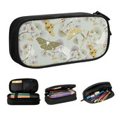 Pielāgoti Luna Moths jauki penāļi meitenēm zēniem liela ietilpība kožu raksta zīmuļu soma Studentu skola