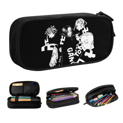 Tokyo Revengers Toman Gang Huse de creion pentru fete băieți Manji Gangster Anime Manga Capacitate mare Pen Box Geantă Accesorii școlare