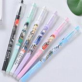 6Pcs Game Genshin Impact Erasable Pen Blue Black Ink Magic Ballpoint Pen 0.5mm For School Office Pisaći materijal Poklon