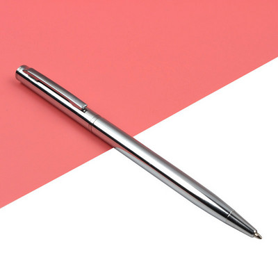 3PCS Baikingift Novi artikl Svijetlo srebrna kemijska olovka Rotirajuća metalna kemijska olovka od nehrđajućeg čelika Rotirajuća metalna kemijska olovka za pisanje Kemijska olovka