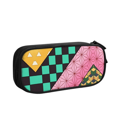 Korejas dēmonu slepkava Kimetsu No Yaiba zīmuļu futrāļi meitenēm, zēniem, pielāgoti Anime Manga liela izmēra glabāšanas pildspalvu kastes soma skolas piederumi