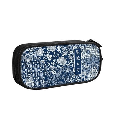 Korejas dēmonu slepkava Kimetsu No Yaiba zīmuļu futrāļi meitenēm, zēniem, pielāgoti Anime Manga liela izmēra glabāšanas pildspalvu kastes soma skolas piederumi