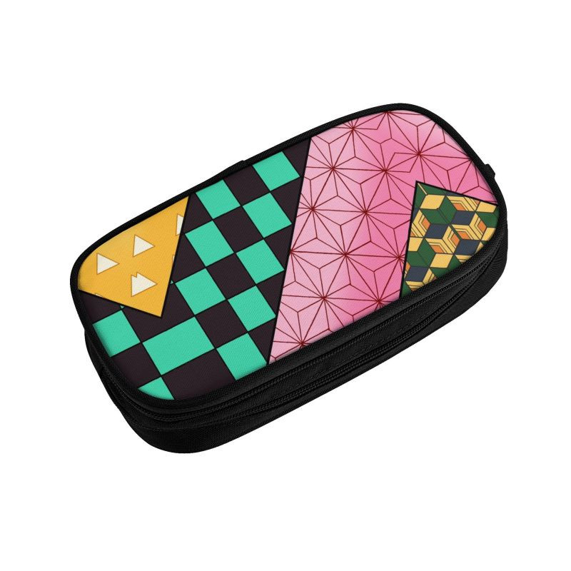 Korejas dēmonu slepkava Kimetsu No Yaiba zīmuļu futrāļi meitenēm, zēniem, pielāgoti Anime Manga liela izmēra glabāšanas pildspalvu kastes soma skolas piederumi