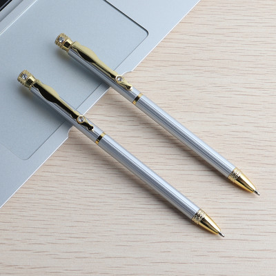 2/11/20PCS stilou cu bilă de diamant Pixuri cu bilă din metal Pix de papetărie 0,7 mm cerneală albastră Rechizite de birou și școlare