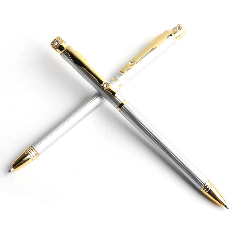 2/11/20PCS stilou cu bilă de diamant Pixuri cu bilă din metal Pix de papetărie 0,7 mm cerneală albastră Rechizite de birou și școlare