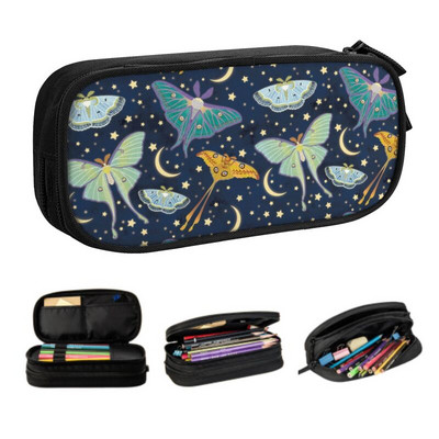 Huse pentru creion cu model Moon Moth Kawaii pentru fete baieti depozitare mare geanta creion pentru insecte rechizite scolare