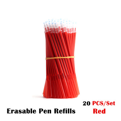Olovka 20 kom./komplet Brisiva olovka za učenike Ručka koja se može prati Plava Crna Crvena 0,5 mm šipka za punjenje olovaka za uredski školski pribor za pisanje