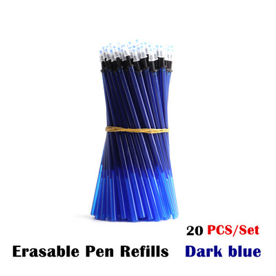 Olovka 20 kom./komplet Brisiva olovka za učenike Ručka koja se može prati Plava Crna Crvena 0,5 mm šipka za punjenje olovaka za uredski školski pribor za pisanje