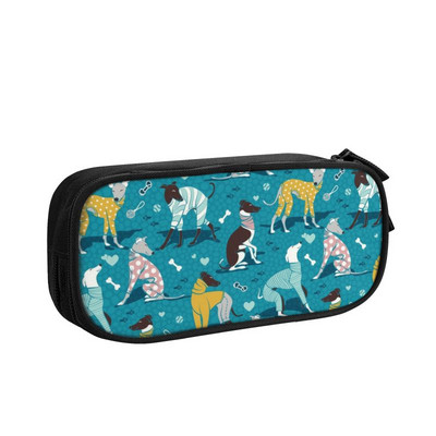 Jauki kurtu vipetu suņu zīmuļu futrāļi meitenēm zēniem liela uzglabāšanas karikatūras vēja suns pildspalvas soma skolas piederumi