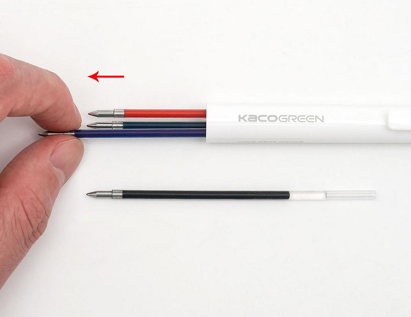 Kaco 4 u 1 gel olovka 0,5 mm višenamjenske olovke za znakove crna plava crvena zelena punjenje za uredske studente