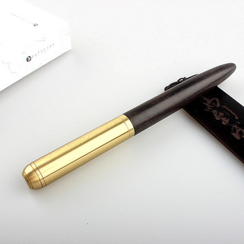 Висококачествена черна луксозна дървена химикалка Бизнес подаръци Химикалка за писане Офис Училищни пособия Канцеларски материали 03665