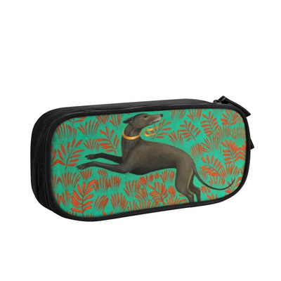 Jauki kurts vipets suns, balts Galgos zīmuļu futrāļi zēniem Gilrs liela ietilpība zīmuļu soma kancelejas preces