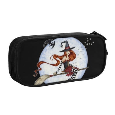 Kísérteties kiscicák iskolai tolltartók fiúknak Gilrs nagy kapacitású halloween boszorkány macska ceruzadoboz tanulóknak irodaszerek