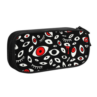 Kísérteties kiscicák iskolai tolltartók fiúknak Gilrs nagy kapacitású halloween boszorkány macska ceruzadoboz tanulóknak irodaszerek