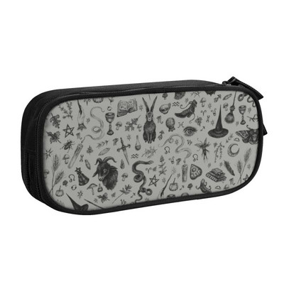 Kísérteties kiscicák iskolai tolltartók fiúknak Gilrs nagy kapacitású halloween boszorkány macska ceruzadoboz tanulóknak irodaszerek