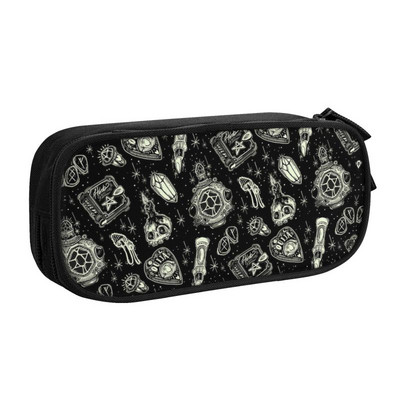 Kísérteties kiscicák iskolai tolltartók fiúknak Gilrs nagy kapacitású halloween boszorkány macska ceruzadoboz tanulóknak irodaszerek