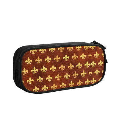 Προσαρμοσμένο μοντέρνο στολίδι λουλουδιών κρίνων Fleur de Lis Kawaii Μολυβοθήκες Αγόρι Κορίτσι Μεγάλης χωρητικότητας πουγκί μολυβιών Μαθητικό Σχολείο