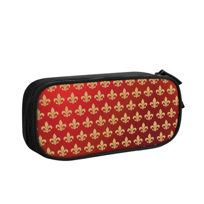 Προσαρμοσμένο μοντέρνο στολίδι λουλουδιών κρίνων Fleur de Lis Kawaii Μολυβοθήκες Αγόρι Κορίτσι Μεγάλης χωρητικότητας πουγκί μολυβιών Μαθητικό Σχολείο