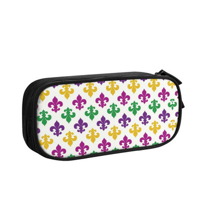 Προσαρμοσμένο μοντέρνο στολίδι λουλουδιών κρίνων Fleur de Lis Kawaii Μολυβοθήκες Αγόρι Κορίτσι Μεγάλης χωρητικότητας πουγκί μολυβιών Μαθητικό Σχολείο