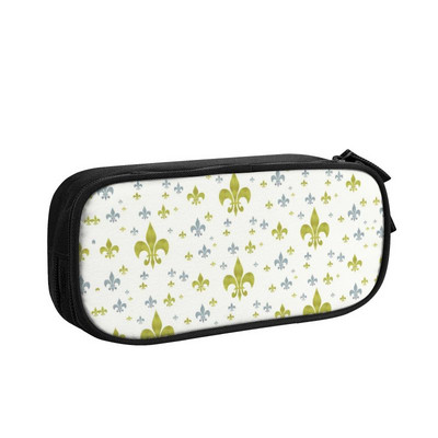 Προσαρμοσμένο μοντέρνο στολίδι λουλουδιών κρίνων Fleur de Lis Kawaii Μολυβοθήκες Αγόρι Κορίτσι Μεγάλης χωρητικότητας πουγκί μολυβιών Μαθητικό Σχολείο