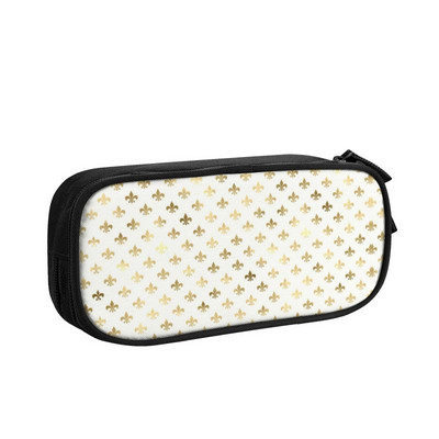 Προσαρμοσμένο μοντέρνο στολίδι λουλουδιών κρίνων Fleur de Lis Kawaii Μολυβοθήκες Αγόρι Κορίτσι Μεγάλης χωρητικότητας πουγκί μολυβιών Μαθητικό Σχολείο