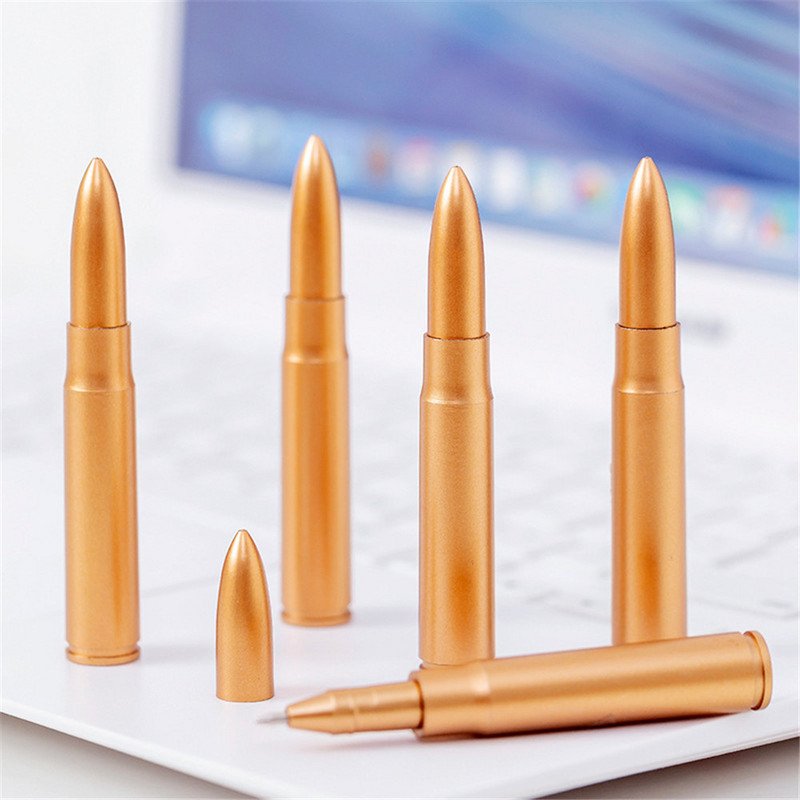 5 vnt Kūrybinės kulkos formos tušinukai 0,5 mm mėlyno rašalo ritininiai rašikliai Signature Pen mokykliniai reikmenys Rašymo įrankiai Vaikams Dovana