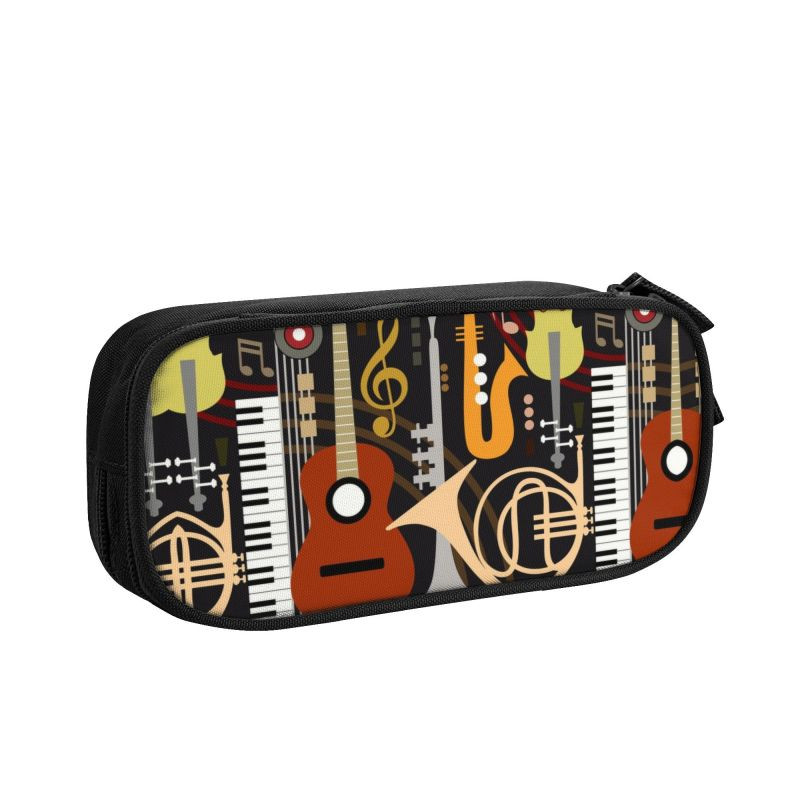Prilagođeni glazbeni glazbeni instrumenti Slatke pernice Djevojčice Dječaci Glazbene note velikog kapaciteta Torba za olovke Školski pribor